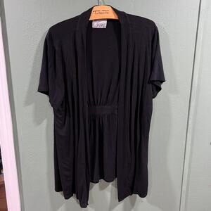 Grayson Black Kimono Cardigan Size XL Boho Open Front Duster Robe